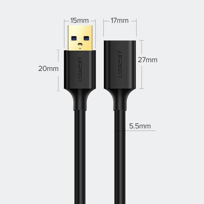 UGREEN 2 Meter USB 3.0 Extension Cable – 10373 – 18 Months Warranty