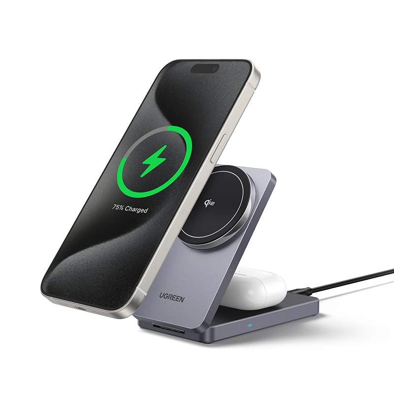 UGREEN 2-in-1 Qi2 Magnetic Wireless Charger – W706 – 45023 – 18 Months Warranty