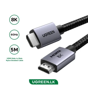 UGREEN 5 Meter 8K@60Hz / 4K@240Hz HDMI to HDMI Cable – HD171 – 35376 – 18 Months Warranty