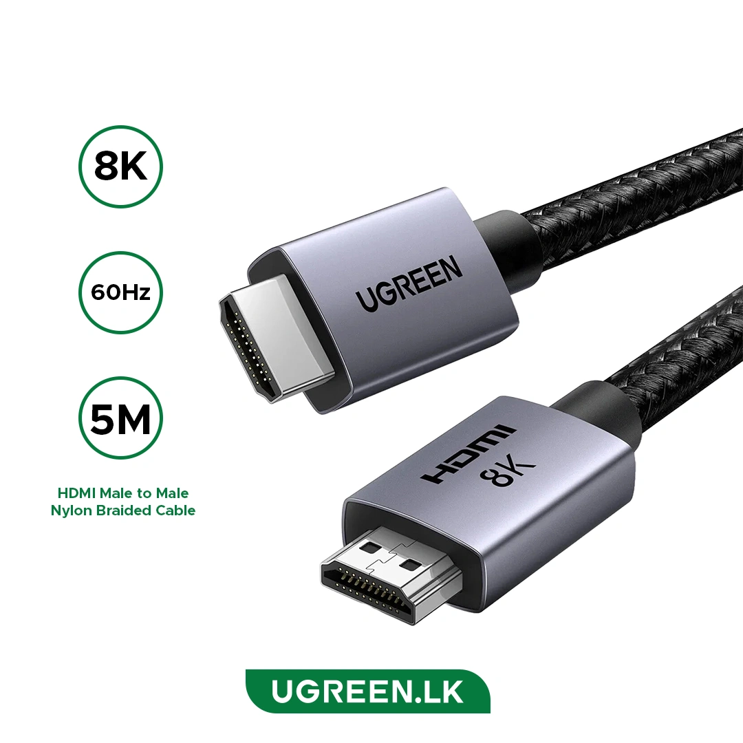 UGREEN 5 Meter 8K@60Hz / 4K@240Hz HDMI to HDMI Cable – HD171 – 35376 – 18 Months Warranty