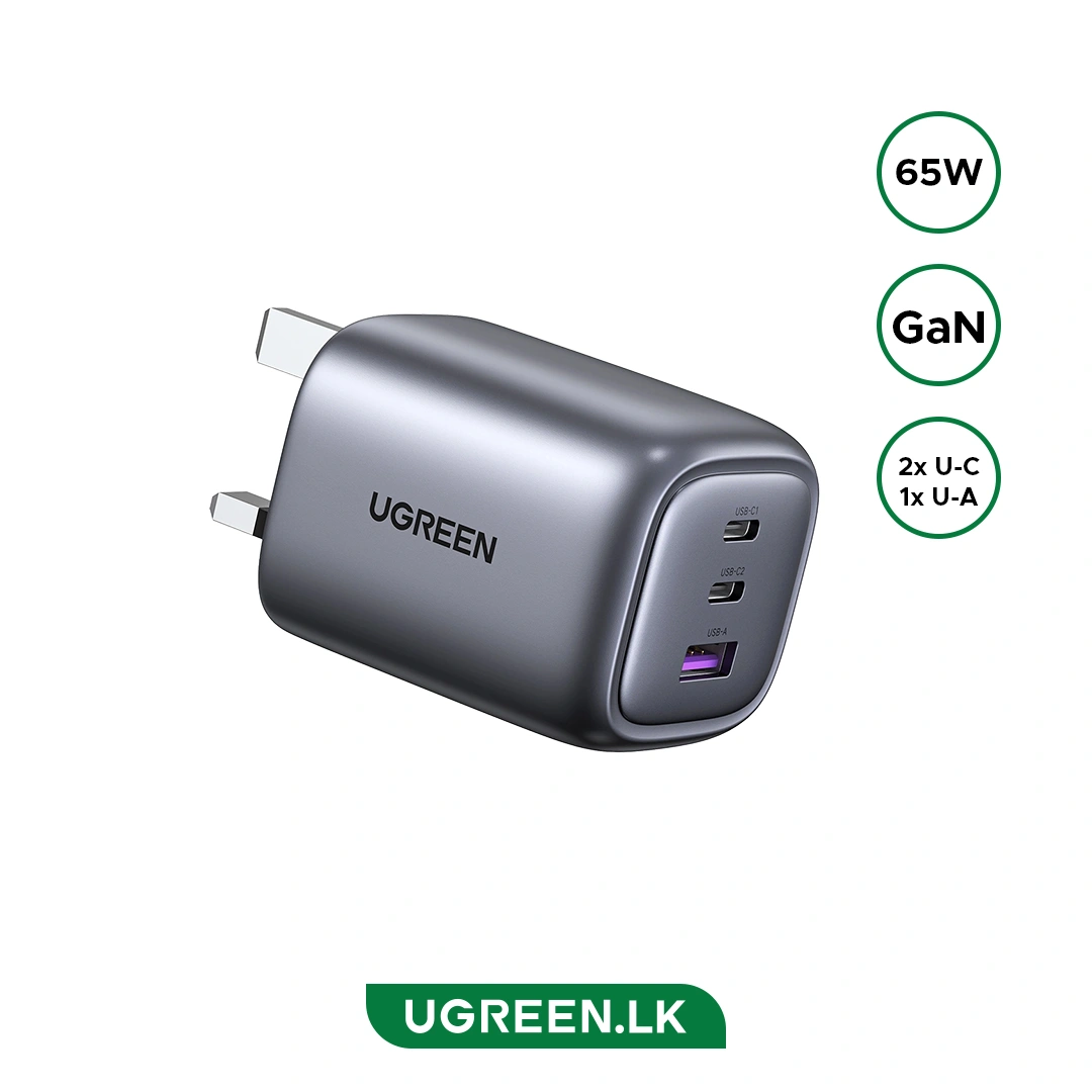 UGREEN 65W Nexode Fast Charging Adapter – CD306 – 90663 – 18 Months Warranty