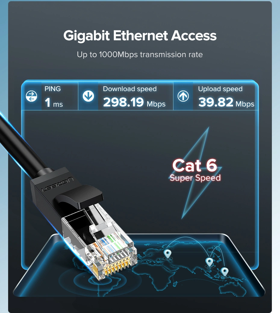 UGREEN 3 Meter Cat 6 UTP Ethernet Cable – NW102 – 11203 – 18 Months Warranty