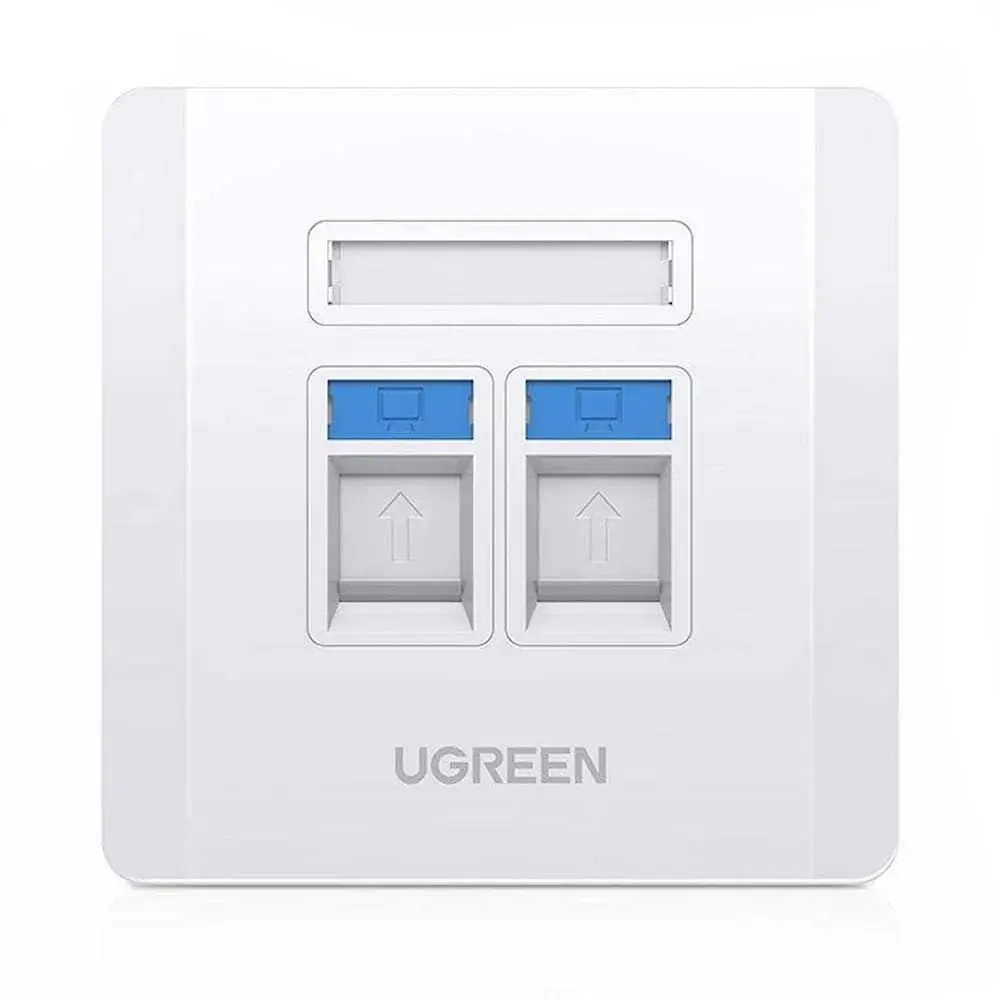 UGREEN Dual Port Wall Face Plate – NW144 – 80182