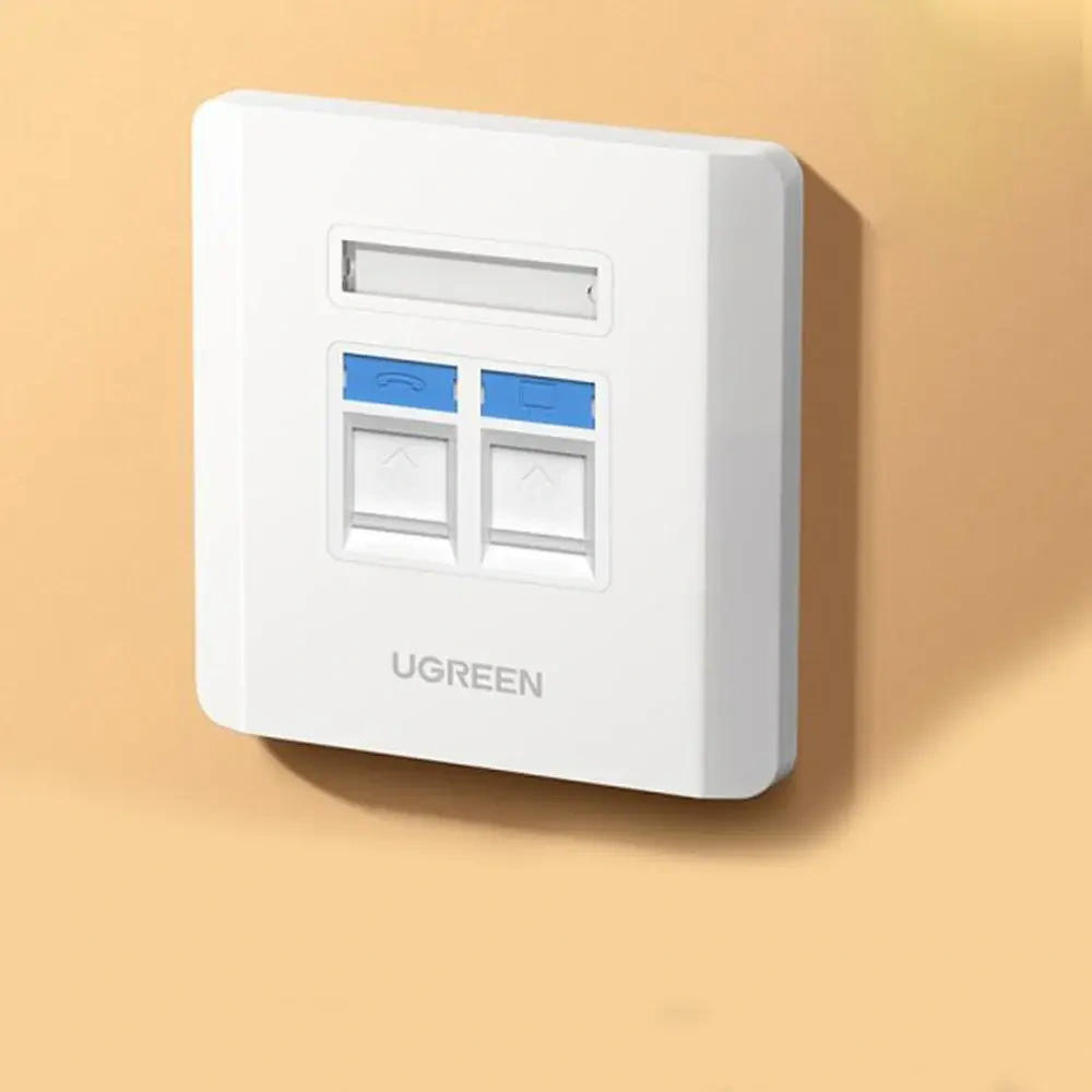 UGREEN Dual Port Wall Face Plate – NW144 – 80182