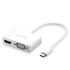 UGREEN Type C to HDMI + VGA Converter – MM123 – 30843 – 18 Months Warranty