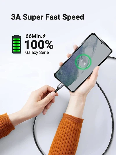 UGREEN 0.5 Meter 60W Type-C to Type-C PD Round Cable Nickel Plating Aluminum Shell – US261 – 50149 – 18 Months Warranty