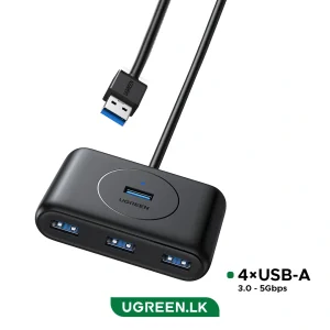 UGREEN 4 – Port USB 3.0 Hub with USB-A Port 0.5 Meter CR113 – 20290 – 18 Months Warranty