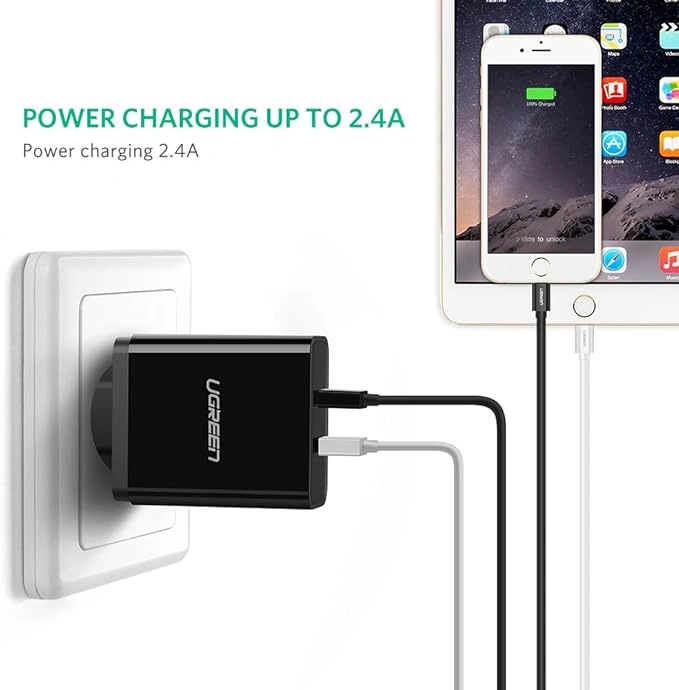 UGREEN 1 Meter MFI Certified USB to Lightning Cable Nickel Platted – ABS Shell – US155 – 20728 – 18 Months Warranty