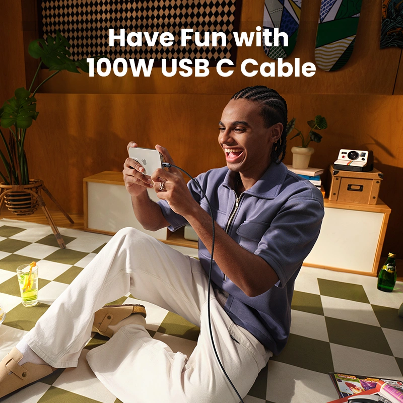 UGREEN 2 Meter 100W Uno Type-C to Type-C PD Fast Charging Cable – L509 – 35512 – 18 Months Warranty