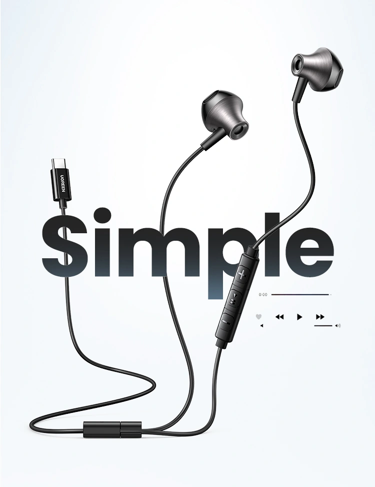 UGREEN Wired Earphones with Type-C Connector – EP106 – 35756 – 18 Months Warranty