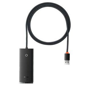 Baseus 4-Port Lite Series USB-A HUB Adapter 4X USB 3.0 Black- 1 Year Warranty