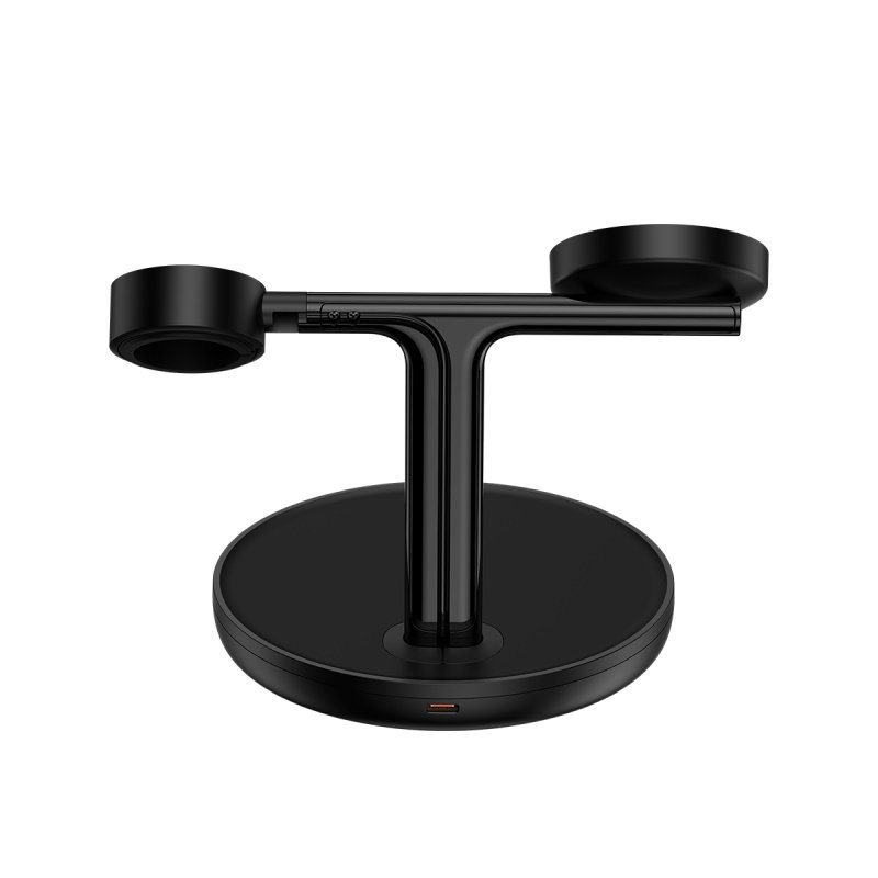 Baseus 20W Swan 3-in-1 Wireless Magnetic Charging Bracket Black- WXTE000101- 1 Year Warranty – 1 Year Warranty