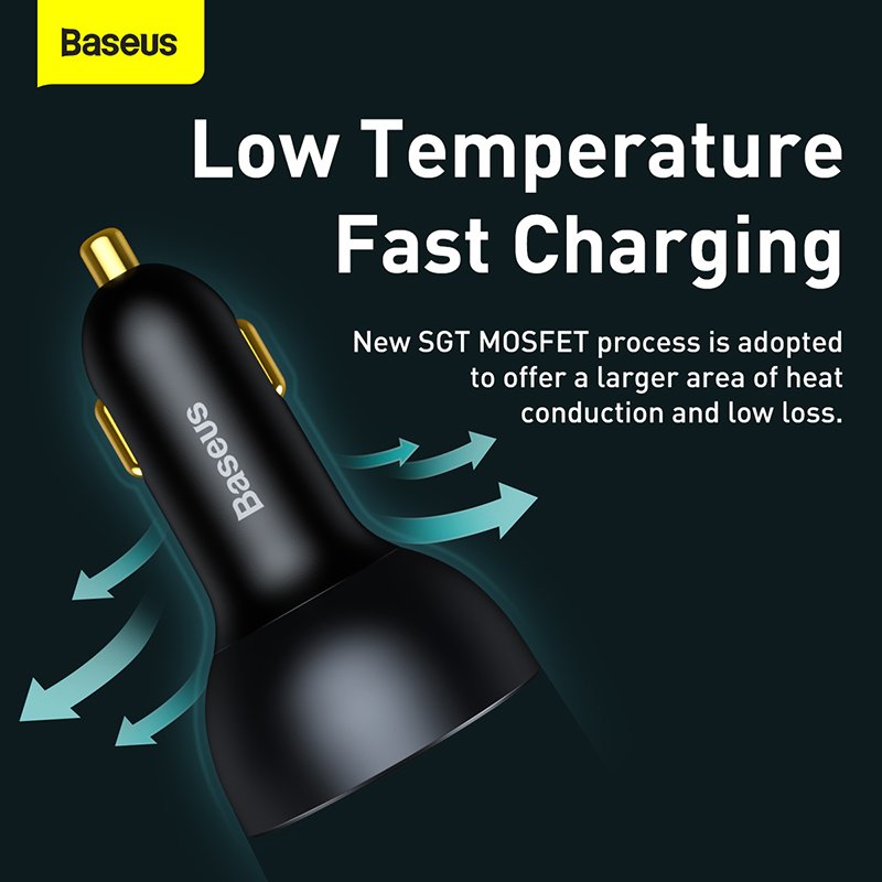 Baseus 160W Qualcomm? Quick Charge? 5 Technology Car Charger 2C+U- 1 Year Warranty – 1 Year Warranty
