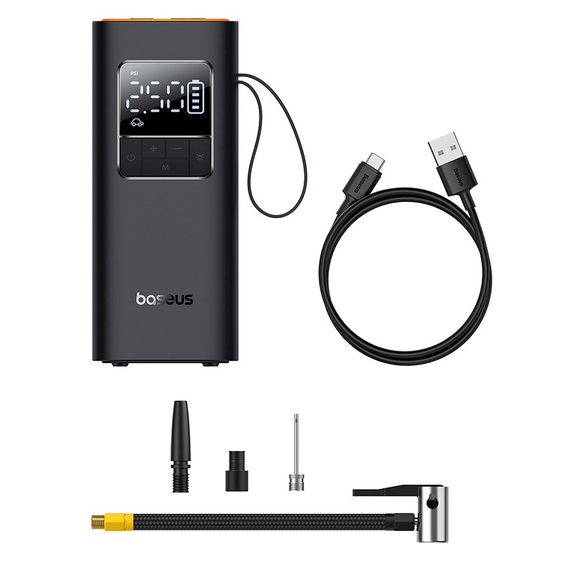 Baseus Super Mini Pro Series Wireless Car Inflator Cluster Black – C11159300111-00- 1 Year Warranty