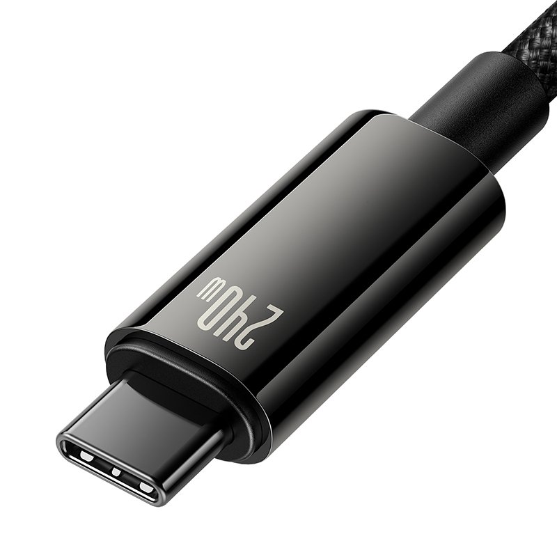 Baseus 3Meter 240W Tungsten Gold Type-C to Type-C Fast Charging Data Cable – (Black) – CAWJ040201- 1 Year Warranty