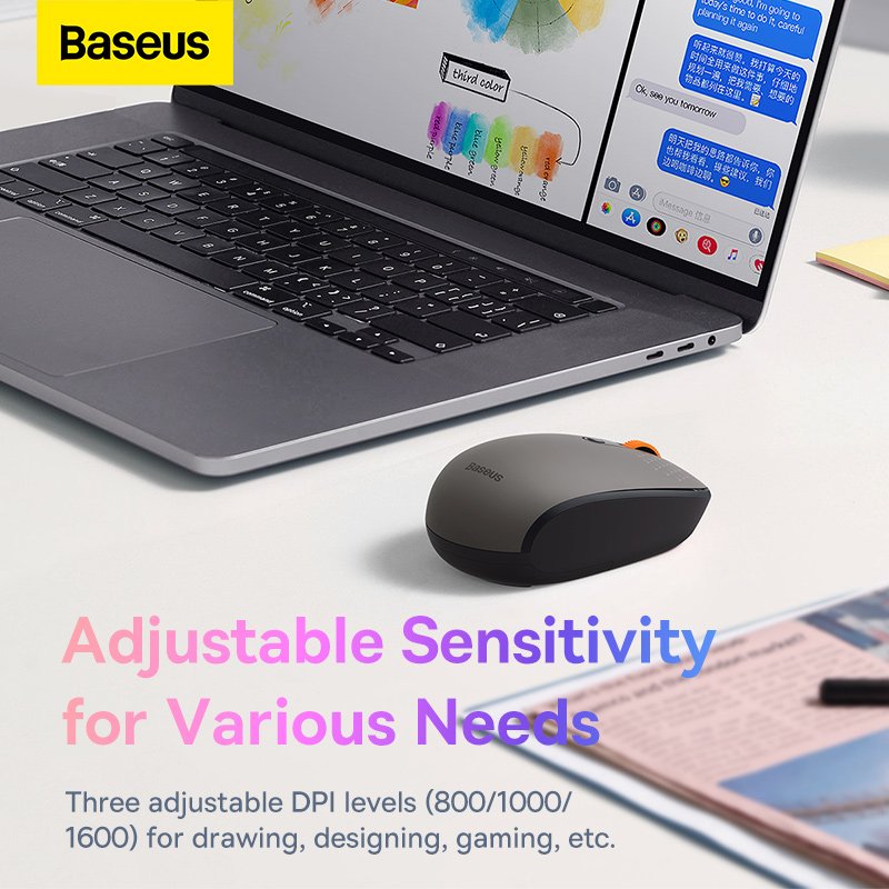 Baseus F01A Creator Wireless Mouse Frosted Gray – B01055502833-00- 1 Year Warranty