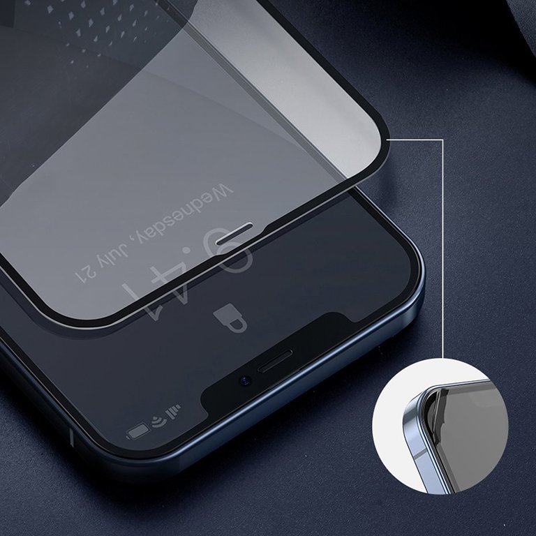 Baseus iPhone 12 Mini 5.4inch Curved-Screen Tempered Glass 0.23mm With Crack-Resistant Edges – SGAPIPH54N-PE01