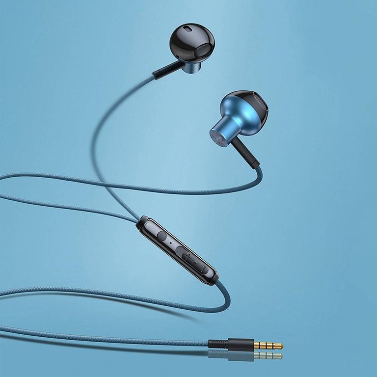 Baseus Encok H19 Wired 3.5mm Earphone Blue – NGH19-03- 1 Year Warranty – 1 Year Warranty