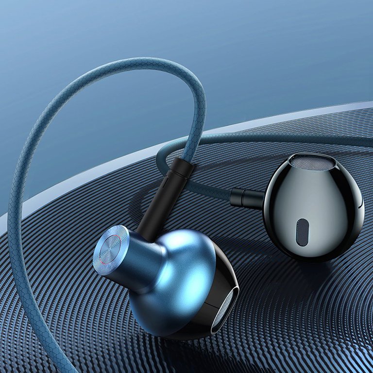 Baseus Encok H19 Wired 3.5mm Earphone Blue – NGH19-03- 1 Year Warranty – 1 Year Warranty